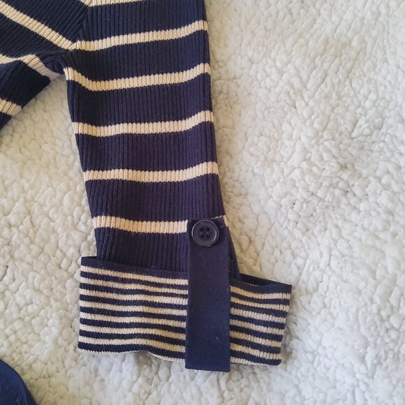 Pink•Rose Form Fitting Striped Sweater Dress - Picture 10 of 11